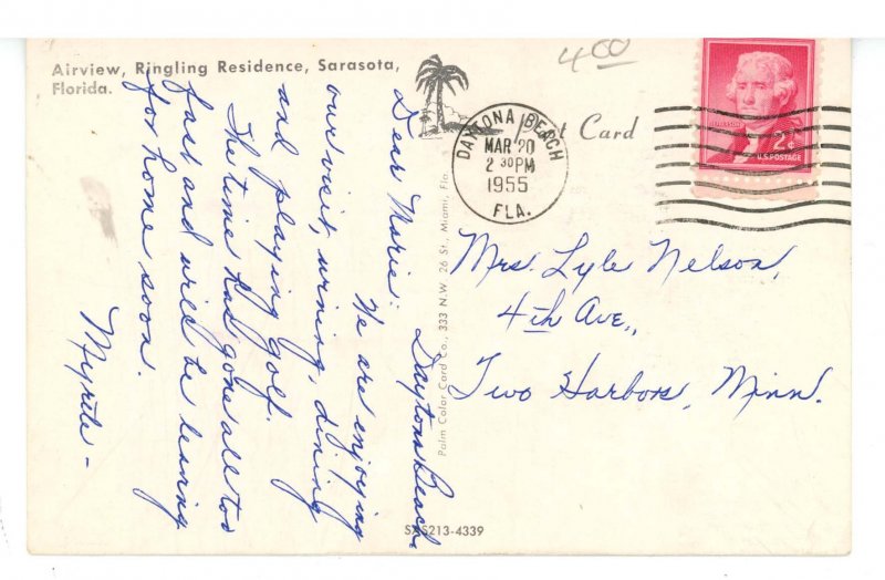 FL - Sarasota. The Ringling Mansion, Aerial View