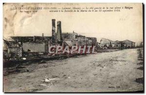 Old Postcard The Great War Laimont The Left Cote De La Rue has Revigny Going ...