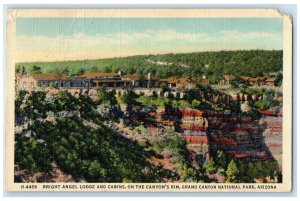 1947 Bridge Angel Lodge Cabins Grand Canyon National Park Fred Harvey Postcard