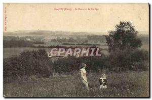 Old Postcard Dangu Haras And Hill Women Children Horses