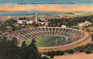 CA   University Of California~Berkeley   MEMORIAL FOOTBALL STADIUM  Postcard