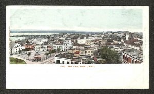 AERIAL VIEW SAN JUAN PUERTO RICO POSTCARD (c. 1905)