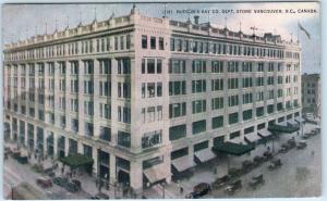 VANCOUVER, B.C. Canada    HUDSON BAY DEPARTMENT STORE  1936 Postcard
