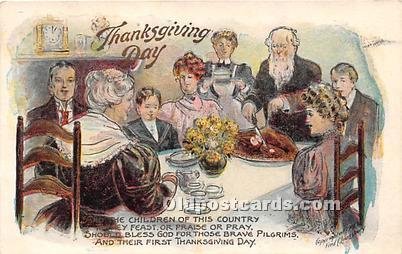 Artist FC Lounsbury Thanksgiving Greetings 1907 