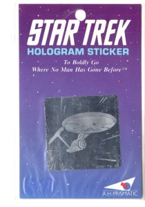 Star Trek USS Enterprise Starship Hologram Sticker 1991 To Boldly Go Where No