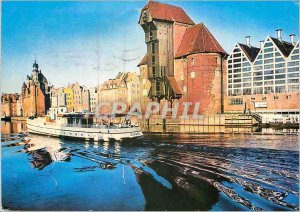 Postcard Modern Zuraw nad Motlawa Gdansk Boat