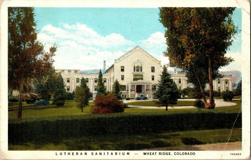 View of Lutheran Sanitarium, Wheat Ridge CO c1934 Vintage Postcard H72 