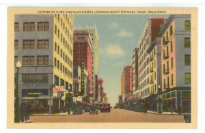 OK - Tulsa. Corner of Third & Main Streets ca 1946
