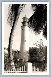 KEY WEST FL LIGHT HOUSE VINTAGE REAL PHOTO POSTCARD RPPC