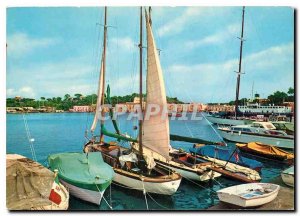 Postcard Modern Ischia Porto Boats harbor