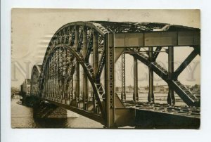 426152 Latvia RIGA railroad bridge Vintage photo real posted postcard