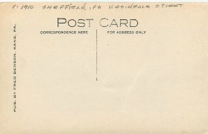 c1910 Sheffield Pennsylvania Fred Benson RPPC Street View Postcard 25-111210