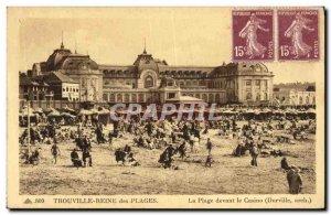 Old Postcard Trouville Queen of Beaches Beach in front of the Casino