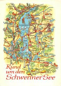 BR87947 rund um dem schweriner see map cartes geographiques germany