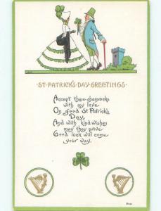 Divided-Back ST. PATRICK'S DAY SCENE Great Postcard W8204