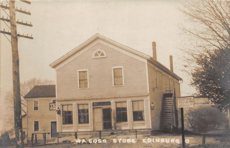 E81/ Edinburg Ohio RPPC Postcard c1910 W.A. Goss General Store