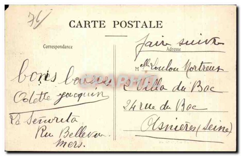 Old Postcard Treport panorama Taken Terrasses