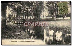 Old Postcard Park Chateau de Malmaison Swans