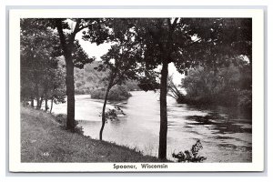 Spooner Wisconsin Lake Scenic View Postcard #2