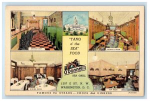c1940's Dining Multiview, Tang O' The Sea Food O Donnell's Sea Grill Postcard