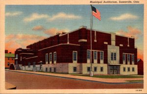 Ohio Zanesville Municipal Auditorium Curteich