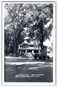Princeton Illinois IL Postcard Historical Museum c1950's Vintage RPPC Photo