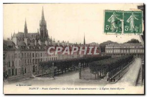 Old Postcard Nancy Place Carriere The Government Palace Church St. Epvre