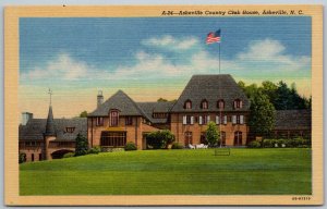 Asheville North Carolina c1940 Postcard Asheville Country Club House