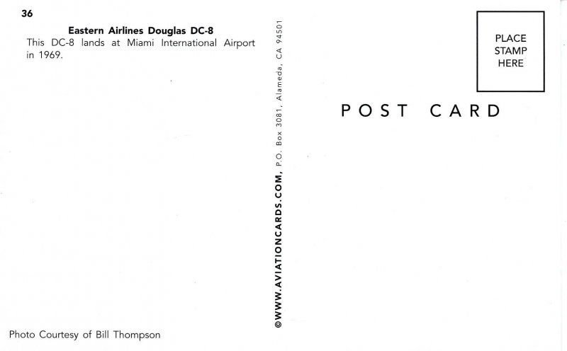 Eastern Airlines - DC-8    (aviationcards.com)