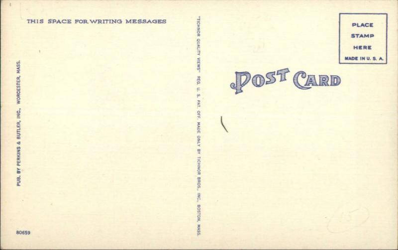 Worcester MA JJ Newberry Co Store Storefront LINEN Postcard