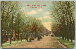 LAKEWOOD NJ CLIFTON AVENUE ANTIQUE POSTCARD