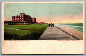 Postcard Virginia Beach VA c1905 Princess Anne Hotel Boardwalk Beach Defunct