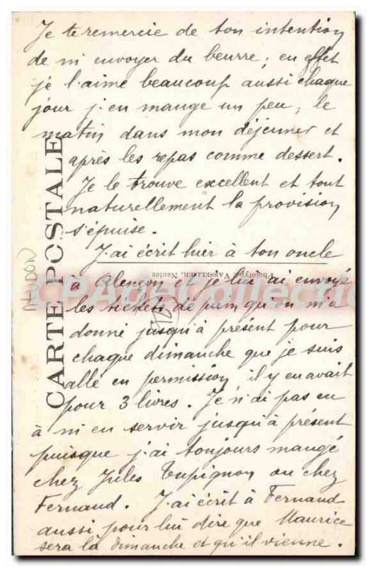 Postcard Old Bellevue Meudon Panorama Down