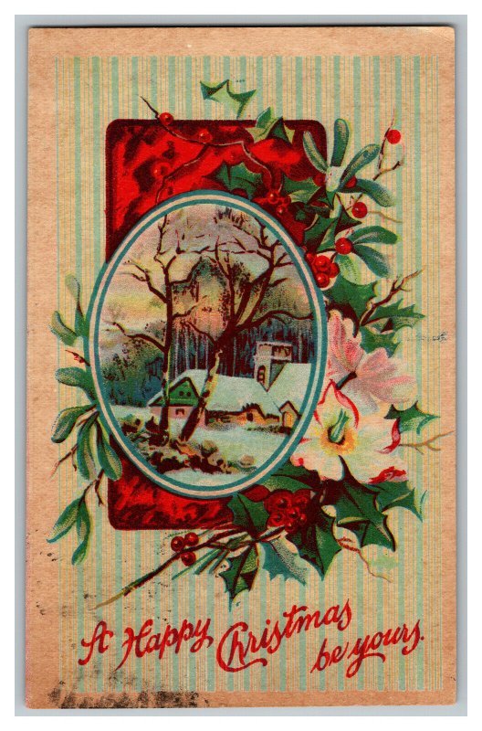 c1909 Postcard A Happy Christmas Be Yours Vintage Standard View Card 