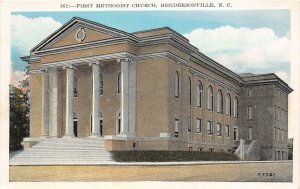 G75/ Hendersonville North Carolina Postcard c1910 First Methodist Church