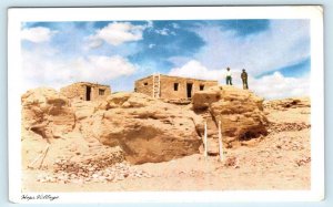 HOTEVILLE, AZ ~ HOPI VILLAGE Native American  c1950s Navajo County  Postcard