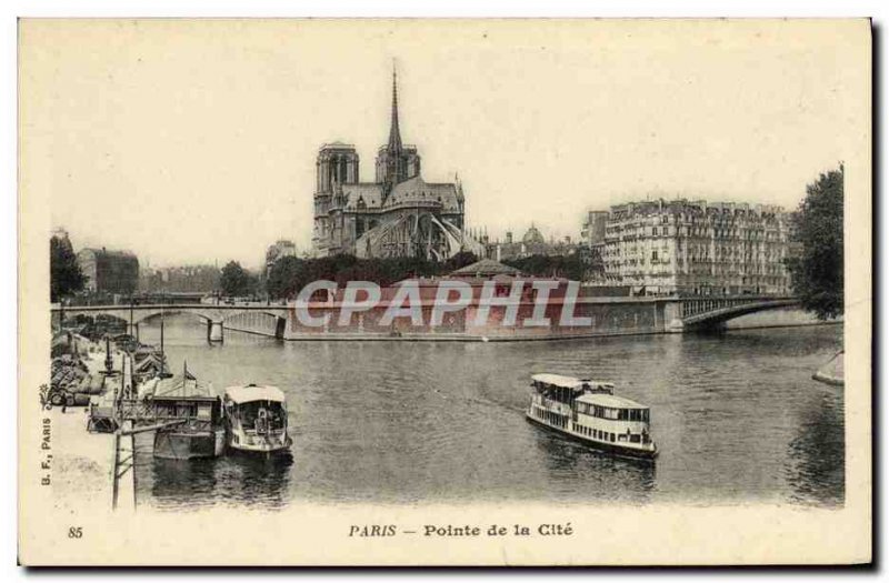 Old Postcard Paris Pointe de la Cite