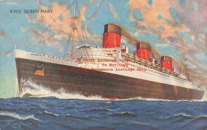 Cunard Line, Ocean Liner, RMS Queen Mary, J Salmon No 4506