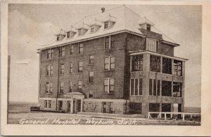 General Hospital Weyburn SK Saskatchewan c1921 Heliotype Postcard H16