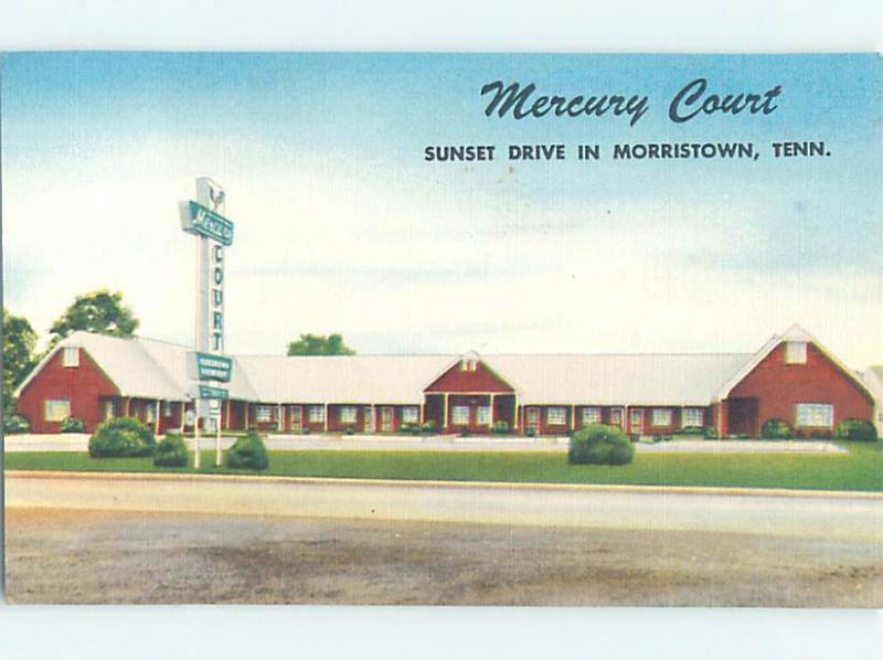 Unused Linen MERCURY COURT MOTEL Morristown Tennessee TN M5837