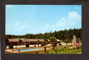 SC Dixie Dream Motel in the Palms Dillon South Carolina Postcard Pool C Burleson