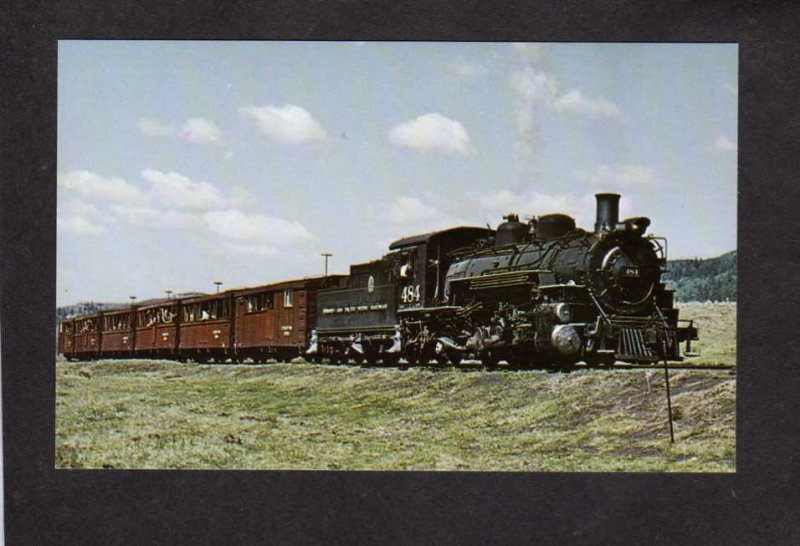 CO Cumbres & Toltec Railroad Train Locomotive No 484 Antonito Colorado Postcard