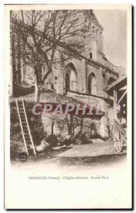 Old Postcard Nouaille L & # 39Eglise Abbey North Facade