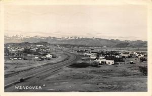 Wendover NV Town View Mountains Real Photo Postcard