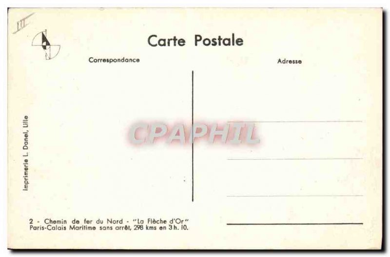 Postcard Old Train Locomotive North Railway La Fleche d & # 39Or maritime Cal...