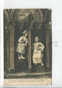 3185581 KIDS Carnival PRIEST Confession Vintage PHOTO PC