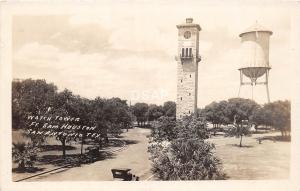 A75/ Ft Sam Houston Texas Tx Real Photo RPPC Postcard c1920 Watch Tower Tank