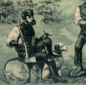 1880s Candee Boots Double Thick Ball Farmers Dog Axe Jack Wideawake F49