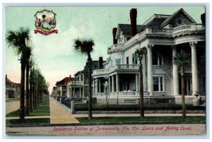 1910 Residence Section Cor Laura Ashley Jacksonville FL Artistic Series Postcard 