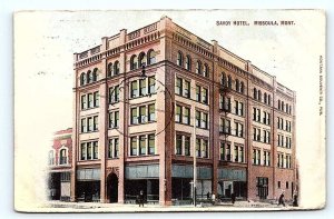 MISSOULA, MT Montana ~ SAVOY HOTEL  1910  Roadside Postcard